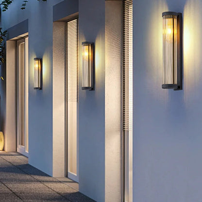 Etia Solar Ribbed Outdoor Wall Light | Celestre