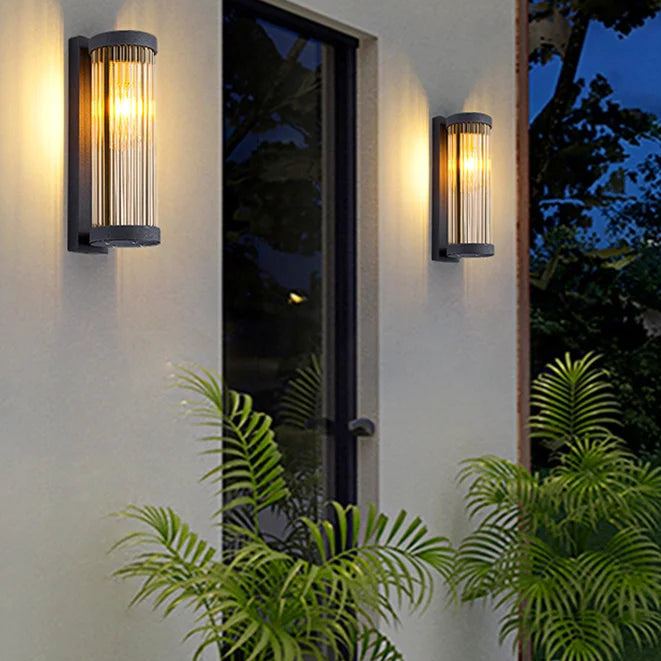 Etia Solar Ribbed Outdoor Wall Light | Celestre