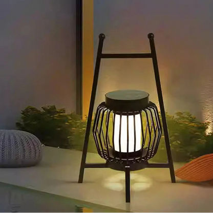 Narra Tripod Solar Outdoor Floor Lantern | Celestre