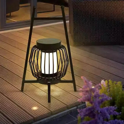 Narra Tripod Solar Outdoor Floor Lantern | Celestre