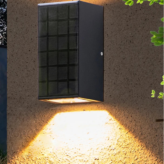 Teze Solar Outdoor Rectangular Wall Light | Celestre