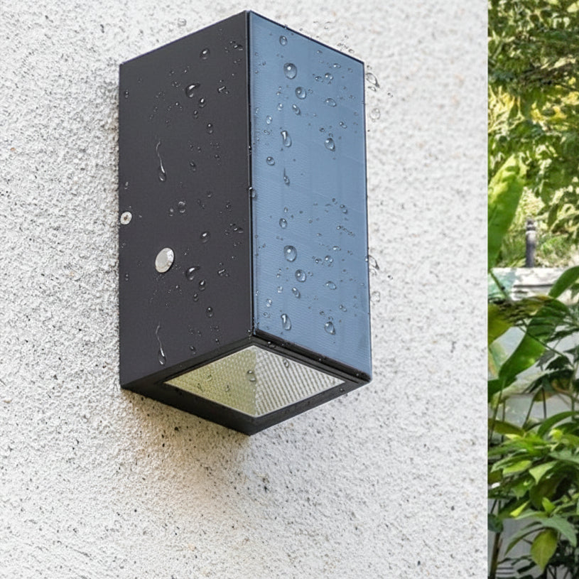 Teze Solar Outdoor Rectangular Wall Light | Celestre