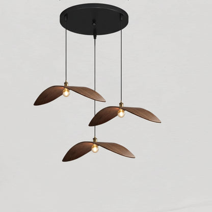 Nila Wood Wing Pendant Light 3 Heads- L 39 cm | Celestre