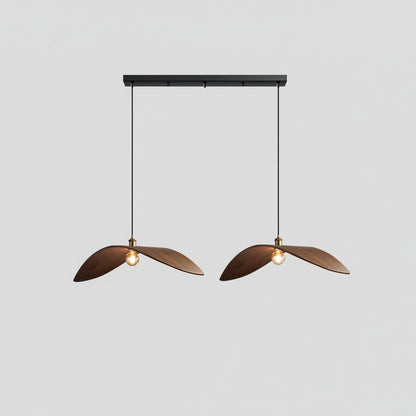 Nila Wood Wing Pendant Light 2 Heads- L 39 cm | Celestre