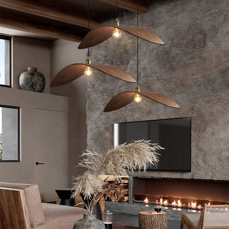 Nila Wood Wing Pendant Light | Celestre