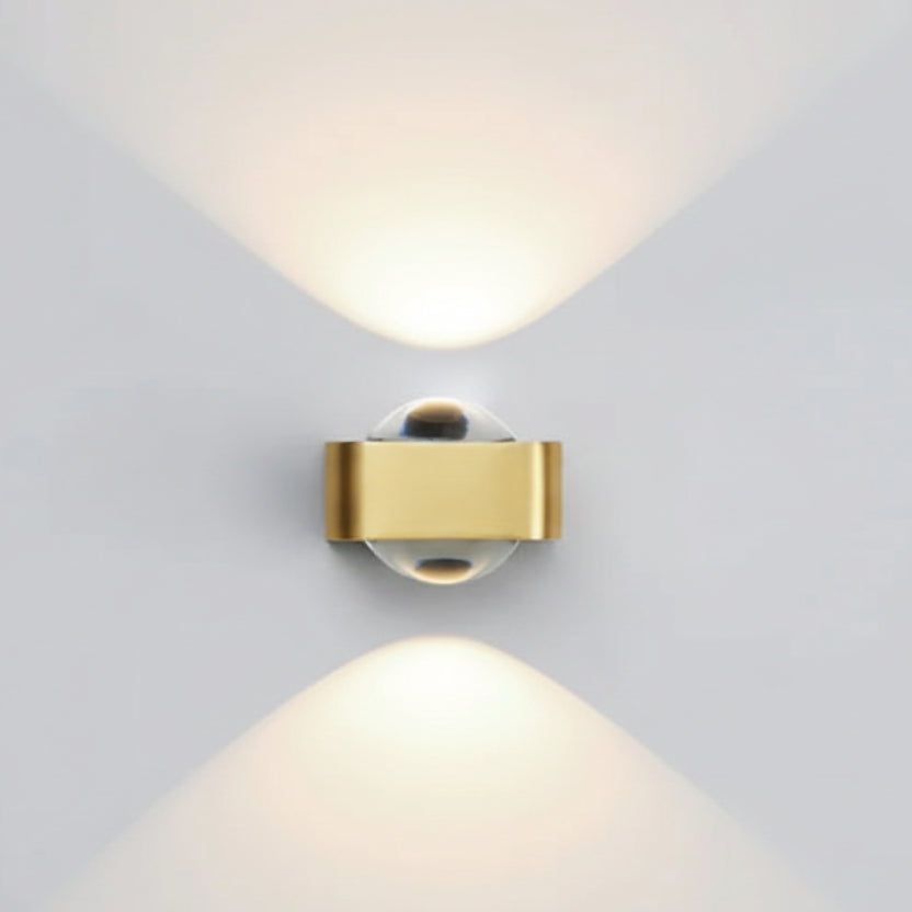 Dezo Square Ball Wall Light Gold | Celestre