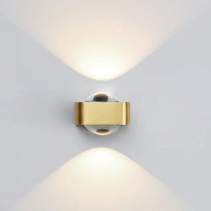 Dezo Square Ball Wall Light Gold | Celestre