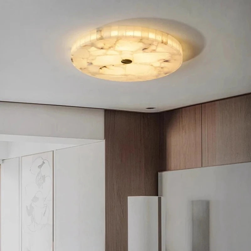 Rilix Alabaster Circular Ceiling Light 30 cm | Celestre