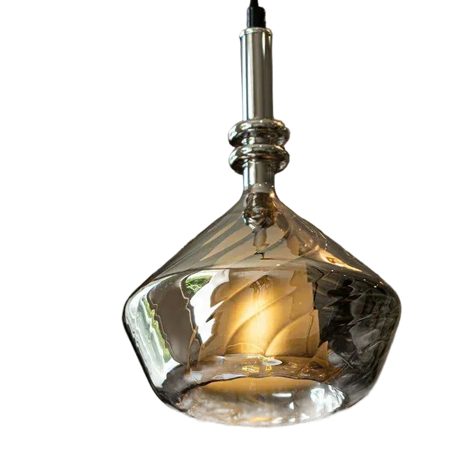 Bezi Diamond Spiral Ribbed Pendant Light | Celestre
