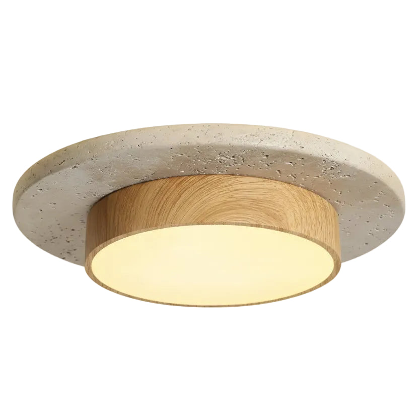 Noru Wabi-Sabi Travertine Ceiling Light | Celestre