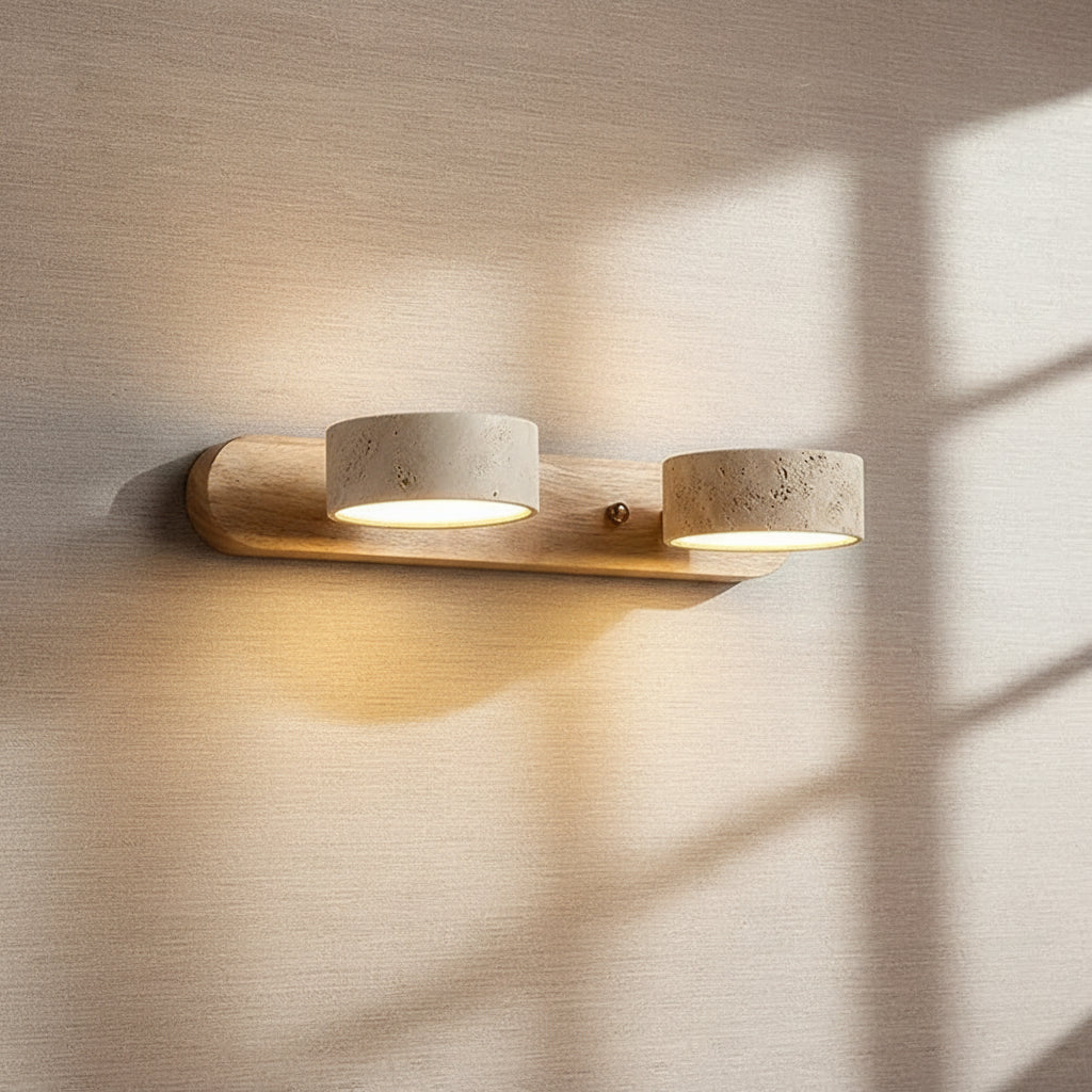 Farli Wabi Sabi Duo Wall Light Log Wood | Celestre