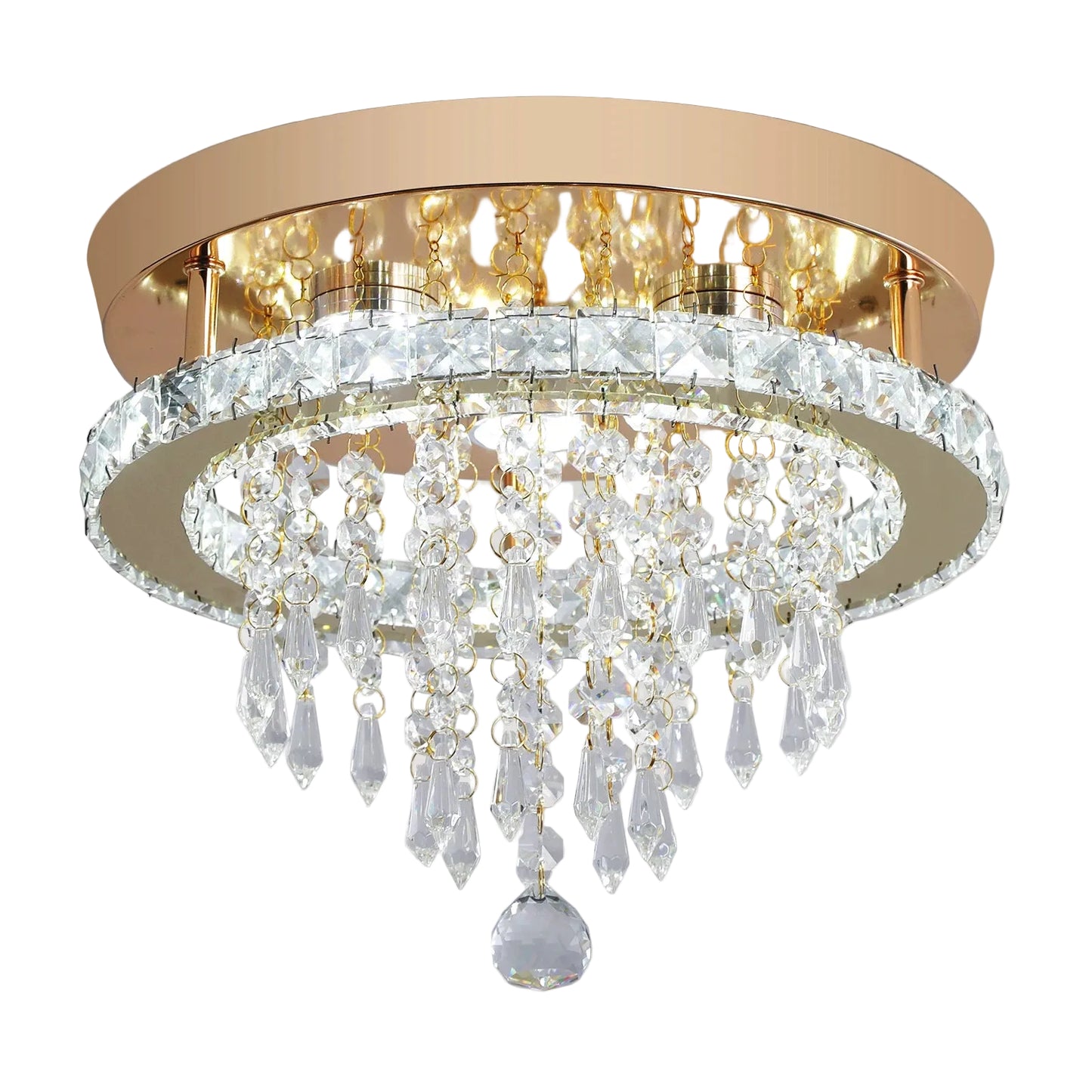 Tori Round Crystal Ceiling Light | Celestre