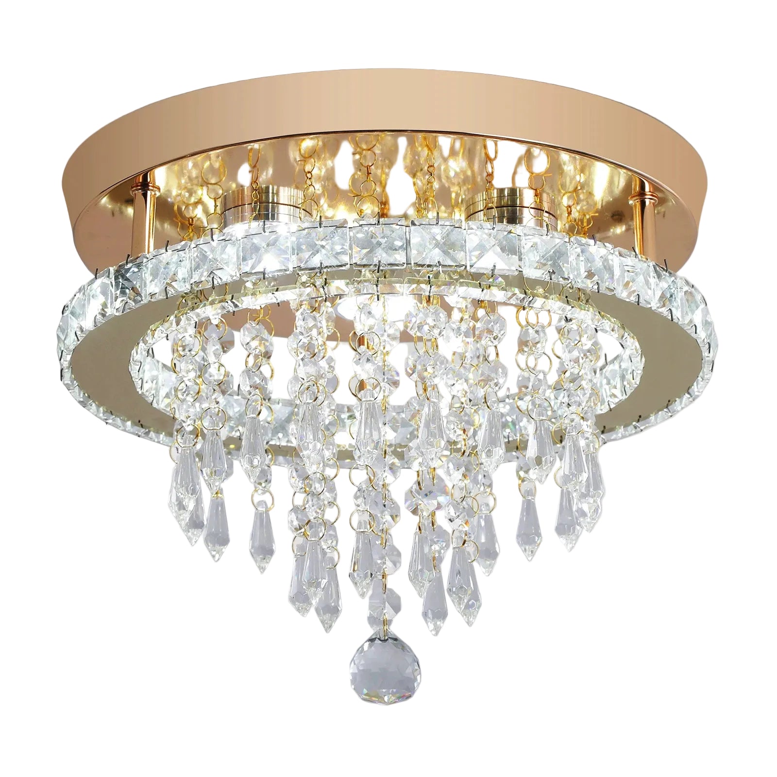 Tori Round Crystal Ceiling Light | Celestre
