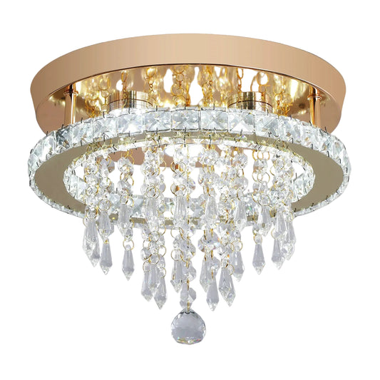 Tori Round Crystal Ceiling Light | Celestre