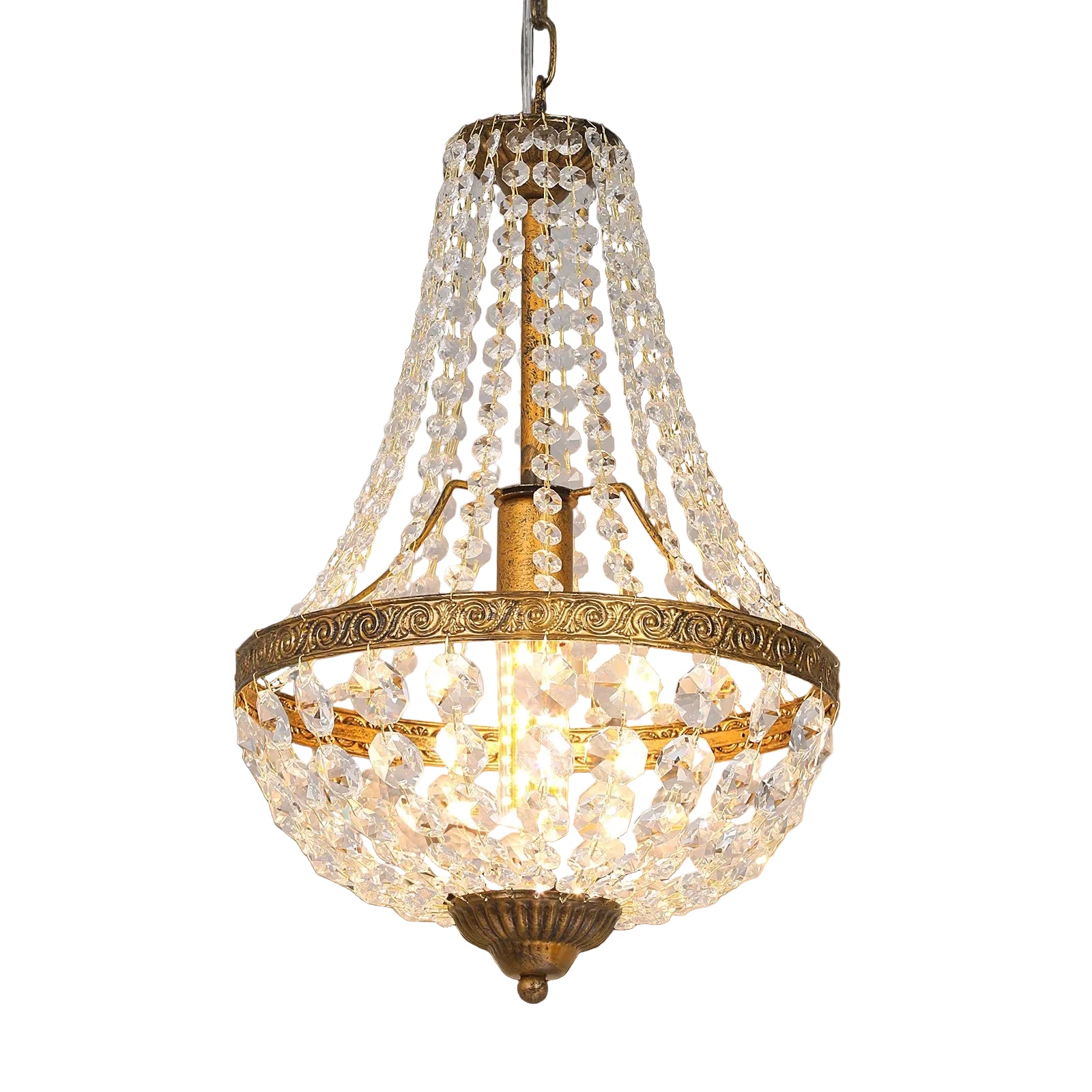 Duno Crystal Basket Chandelier | Celestre