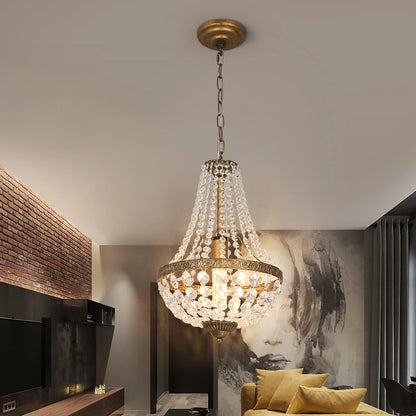 Duno Crystal Basket Chandelier | Celestre