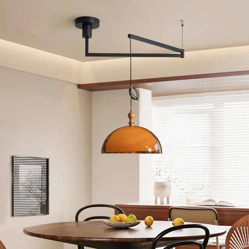 Vilna Swing Arm Dome Pendant Light Neutral | Celestre