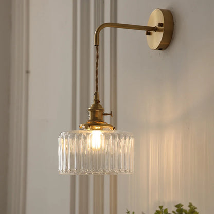 Briva Vintage Fluted Wall Light Transparent | Celestre