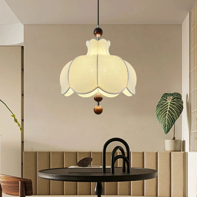 Viri Fabric Scalloped Pendant Light D 50 x H 45 cm | Celestre