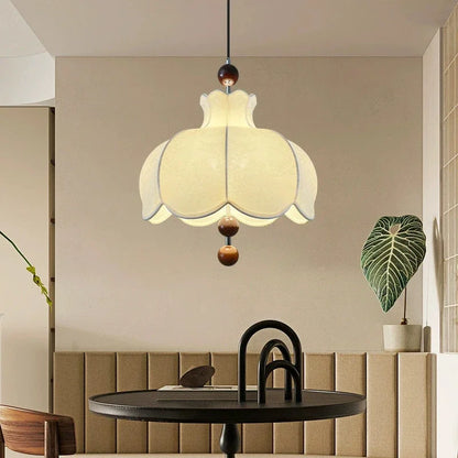 Viri Fabric Scalloped Pendant Light D 50 x H 45 cm | Celestre