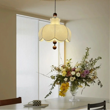 Viri Fabric Scalloped Pendant Light | Celestre