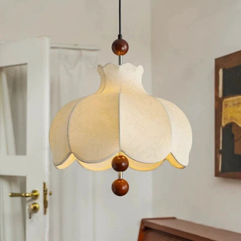 Viri Fabric Scalloped Pendant Light | Celestre