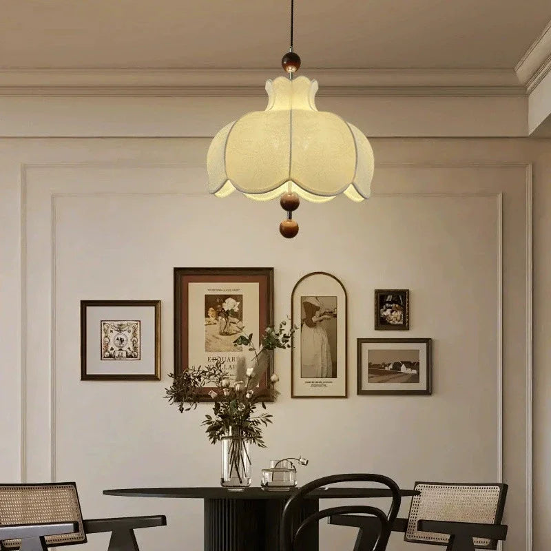 Viri Fabric Scalloped Pendant Light | Celestre