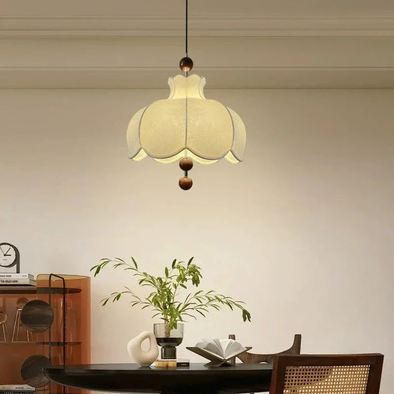 Viri Fabric Scalloped Pendant Light D 40 x H 45 cm | Celestre