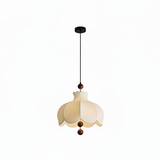 Viri Fabric Scalloped Pendant Light | Celestre