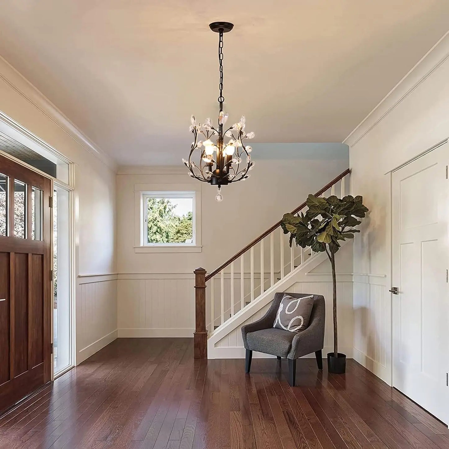 Nore Floral Crystal Branch Chandelier | Celestre
