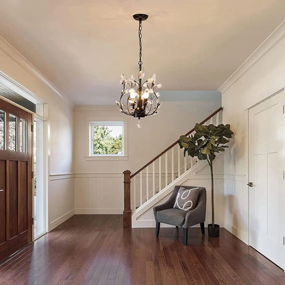 Nore Floral Crystal Branch Chandelier | Celestre