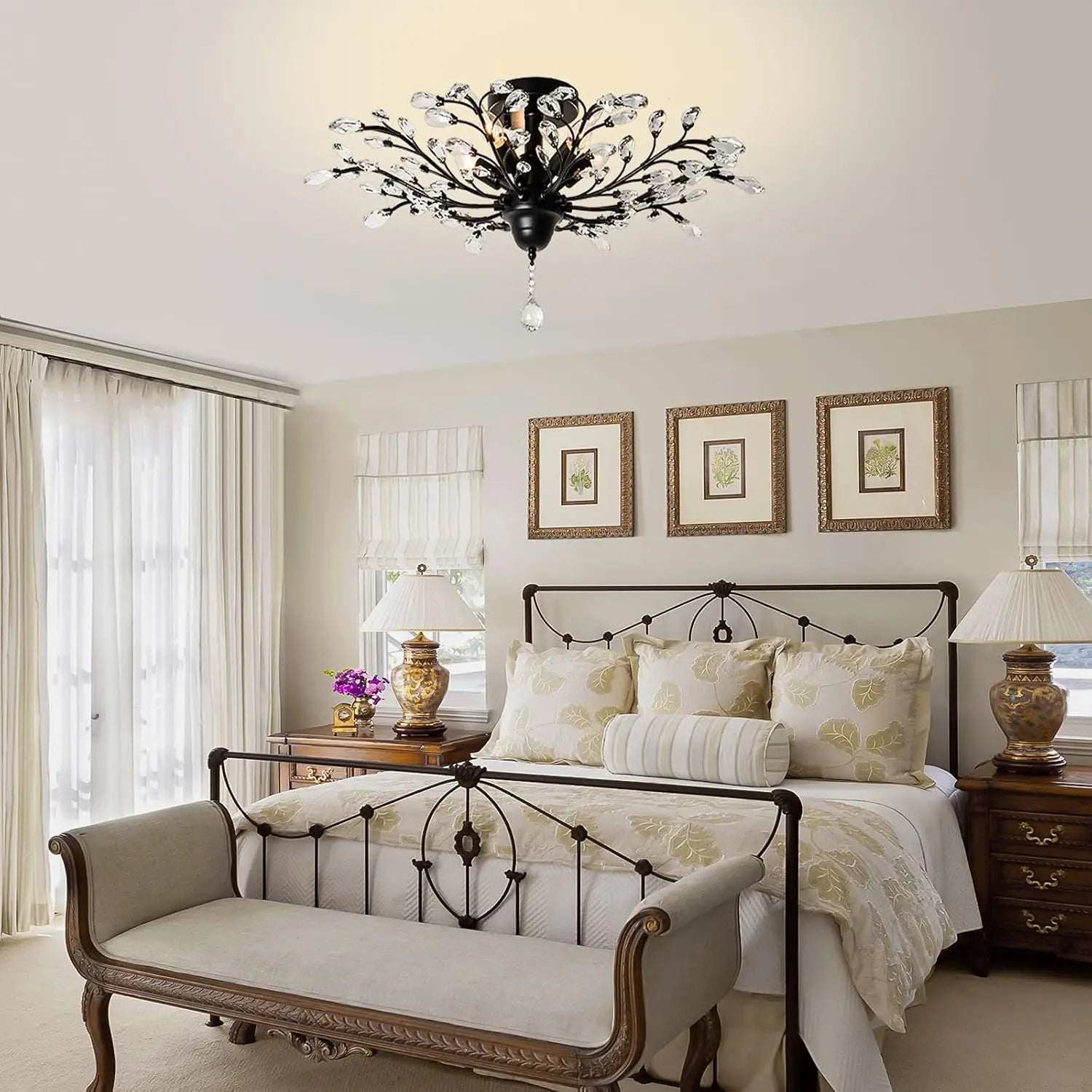 Rati Crystal Branch Ceiling Light | Celestre