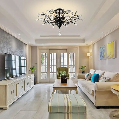 Rati Crystal Branch Ceiling Light | Celestre