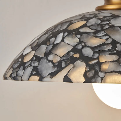 Fova Marble Spliced Bowl Pendant Light | Celestre