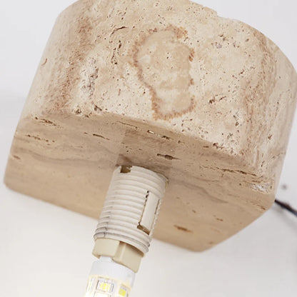 Bavi Travertine Block Globe Wall Light | Celestre