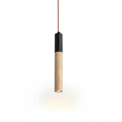 Gani Travertine Cylindrical Pendant Light | Celestre