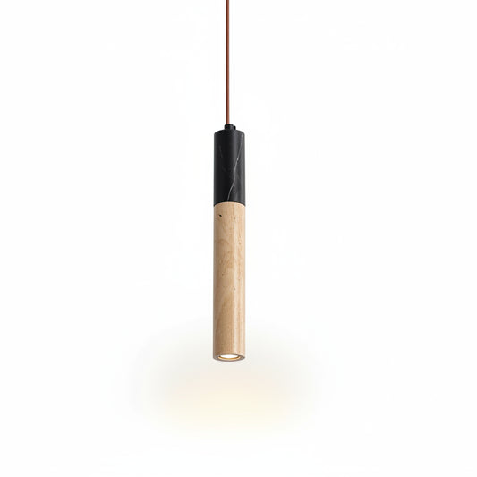 Gani Travertine Cylindrical Pendant Light | Celestre