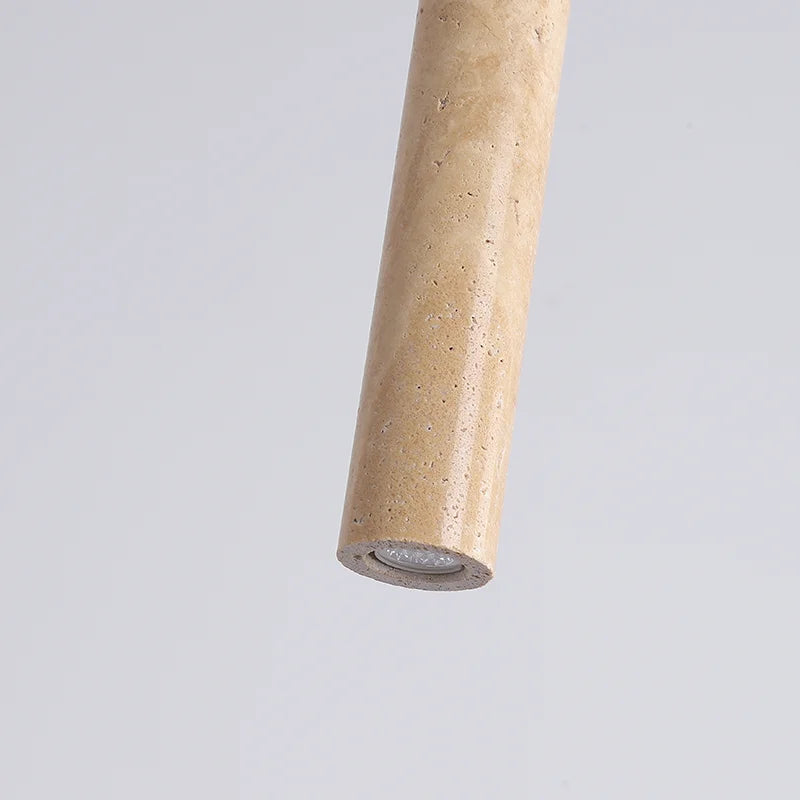 Gani Travertine Cylindrical Pendant Light | Celestre
