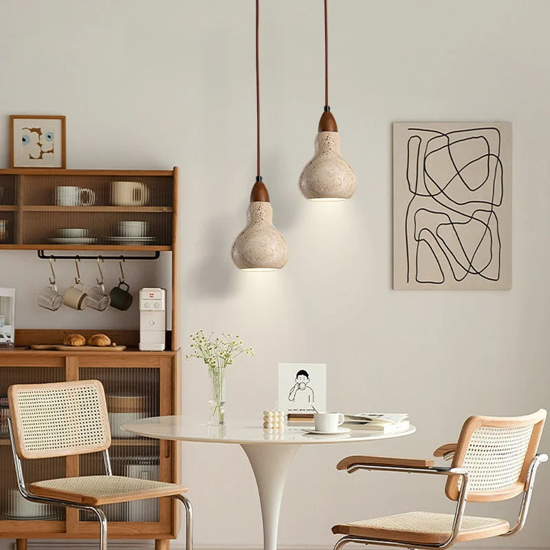 Elma Travertine Gourd Pendant Light | Celestre
