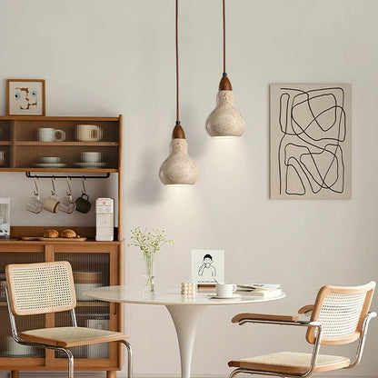Elma Travertine Gourd Pendant Light | Celestre