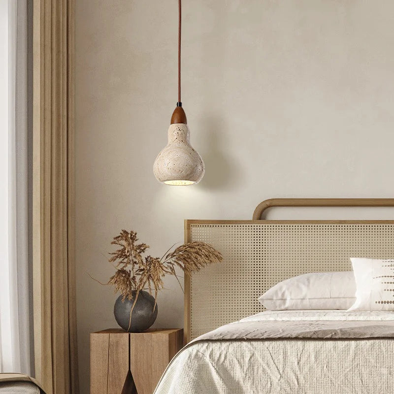 Elma Travertine Gourd Pendant Light | Celestre