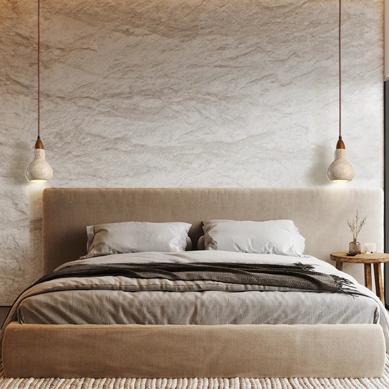 Elma Travertine Gourd Pendant Light | Celestre