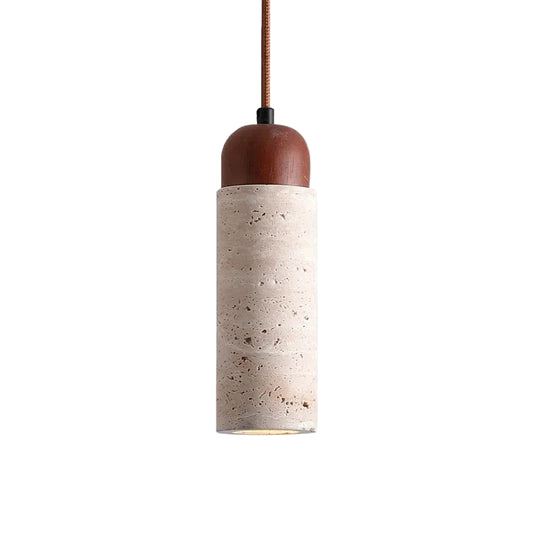 Drin Travertine Tube Pendant Light | Celestre