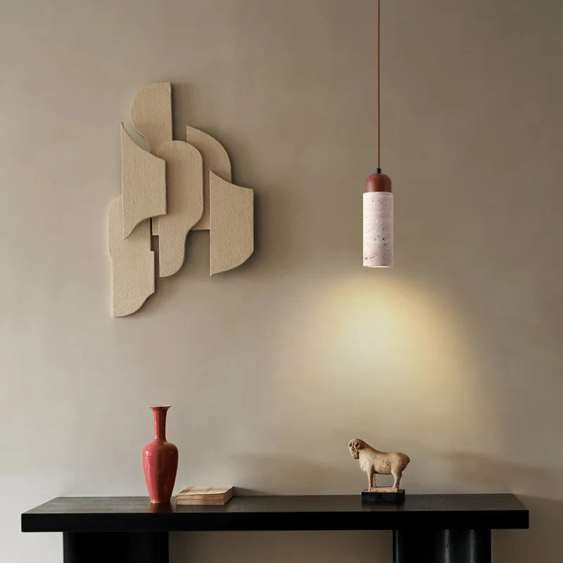 Drin Travertine Tube Pendant Light | Celestre