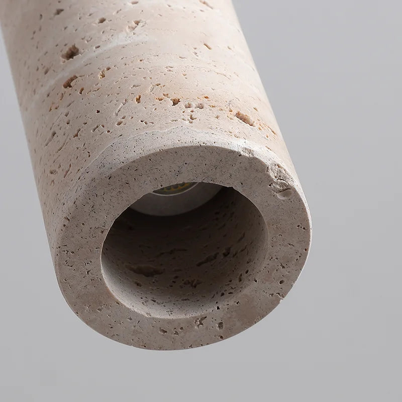 Drin Travertine Tube Pendant Light | Celestre