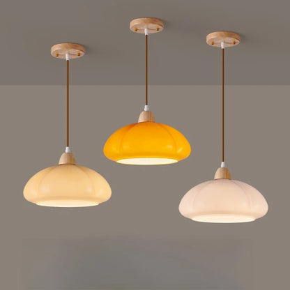 Zela Pumpkin Ribbed Pendant Light | Celestre