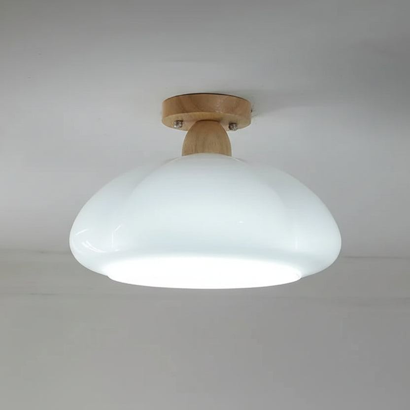 Tili Pumpkin Scalloped Ceiling Light White | Celestre