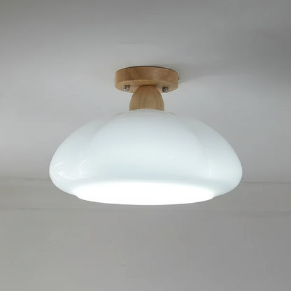 Tili Pumpkin Scalloped Ceiling Light White | Celestre