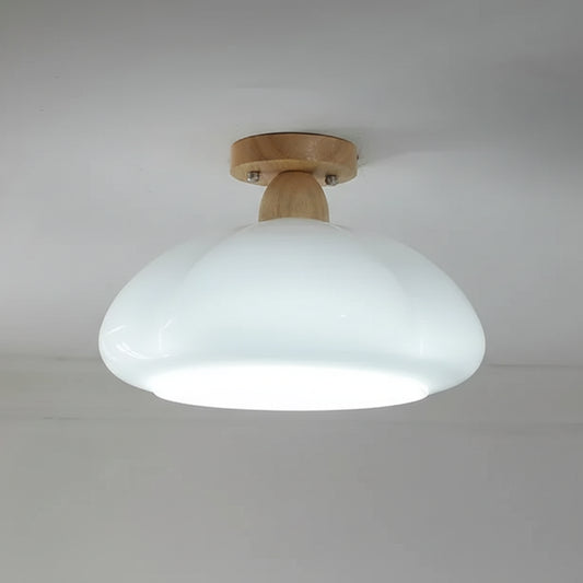 Tili Pumpkin Scalloped Ceiling Light White | Celestre