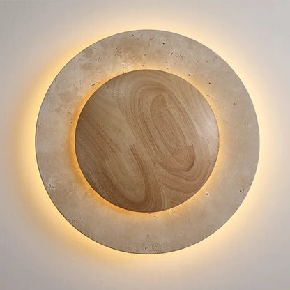 Rori Travertine Disc Wall Light | Celestre